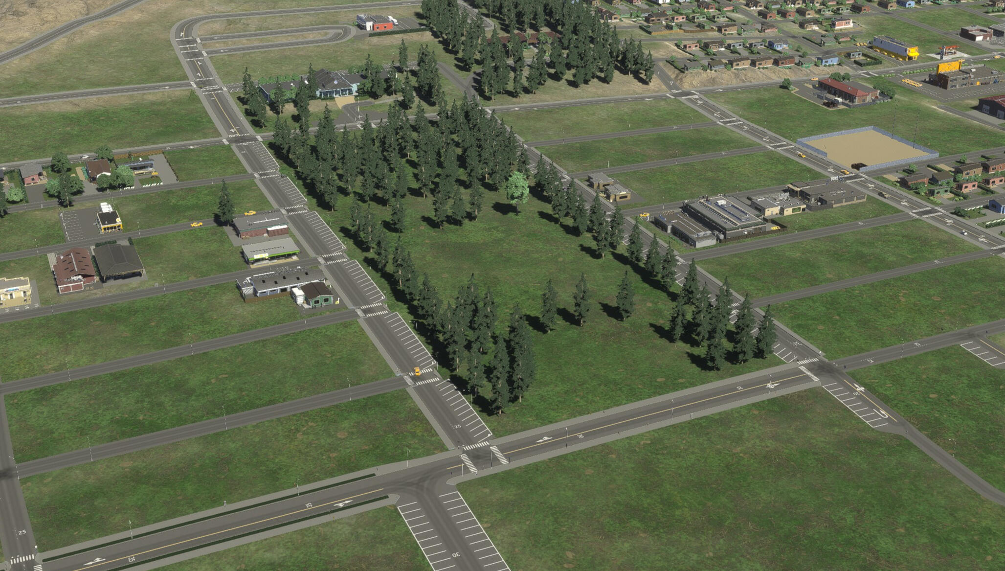 Key areas or features are highlighted in meticulous detail. Pictured is Dole Park, a centerpiece of the city and community of Lanai. Every tree was placed individually respecting its real-life location.