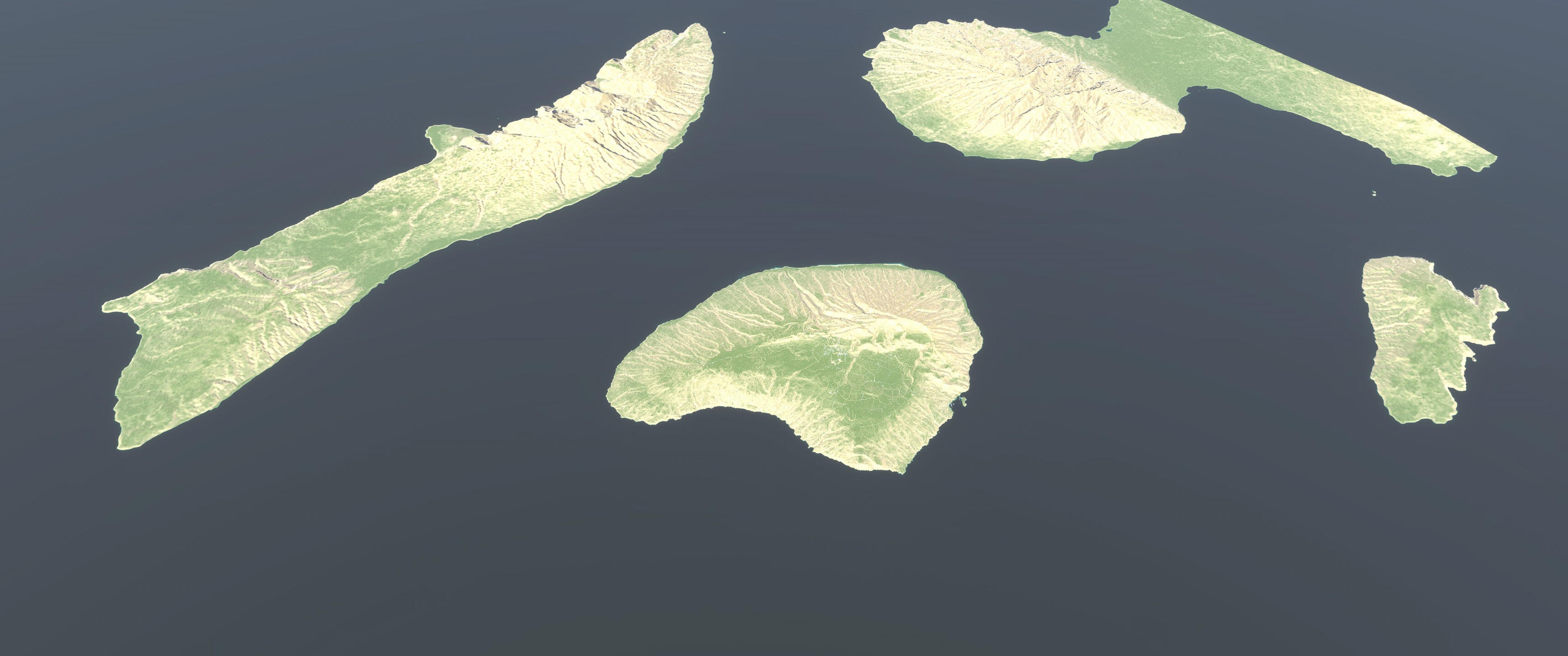 The entire island of Lānaʻi is captured in a 1:1 scale using real-world data. Being able to capture such a large area was previously impossible in city building games.